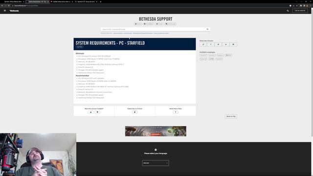 Starfield: Minimum PC Requirements, Can You Run It?