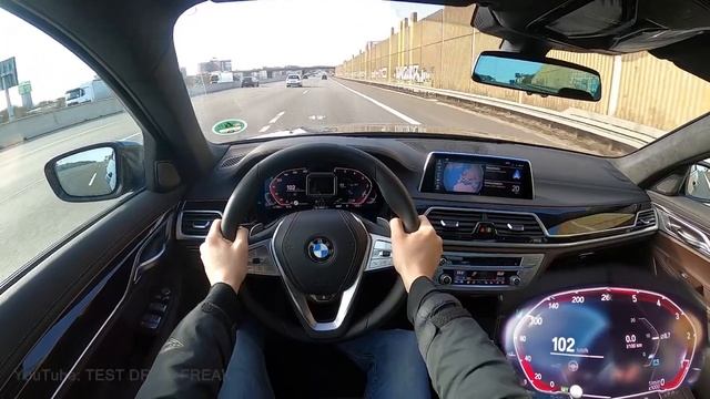 BMW 730d G11 максимальная скорость автобан POV