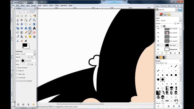 Greed/Ling Speed Drawing HD (GIMP Paths Tool)