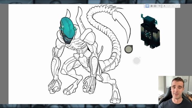 What If MINECRAFT MOBS Were ALIENS?! (Lore & Speedpaint)