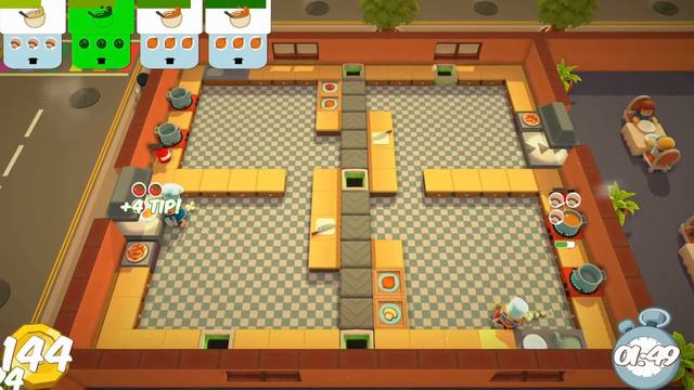 Overcooked Level 6-2 | 2 Player Co-op | 3 Stars