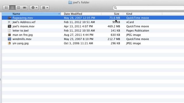 Mac Lesson #7 - Finder List View