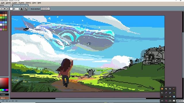 The Whale | Aseprite Pixelart Speed Paint [05]