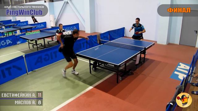 16.07.2016г. Евстифейкин А. - Маслов А. (КНТ ПингВинКлуб) ФИНАЛ. настольный теннис Екатеринбург