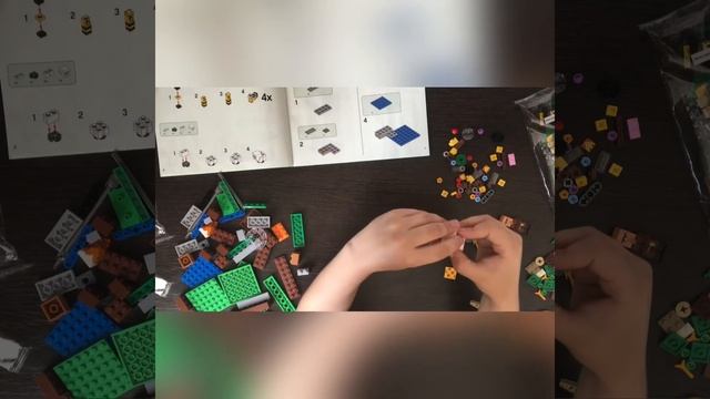 Распаковка Лего набора «Майнкрафт пасека».