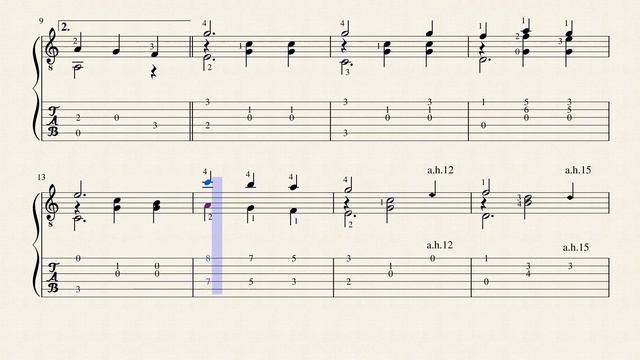 Peruvian Air - Anonymous - Tablature