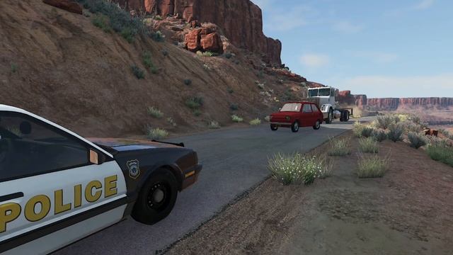 Fiat 126p Maluch chased by the cops - BeamNG Drive