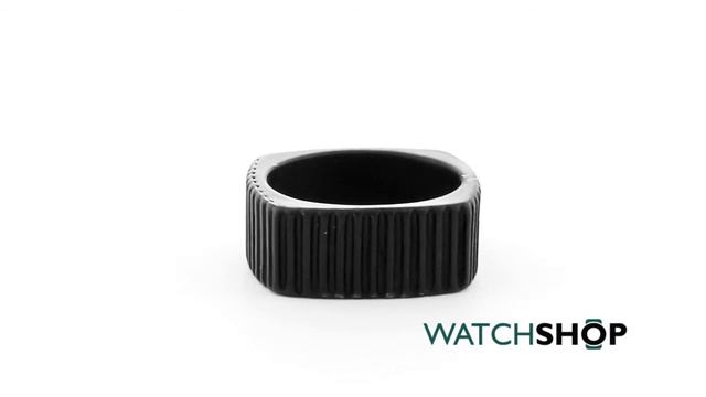 Icon Brand Jewellery Base Metal Size Medium Time Squared Ring (P1062-R-BLK-MED)