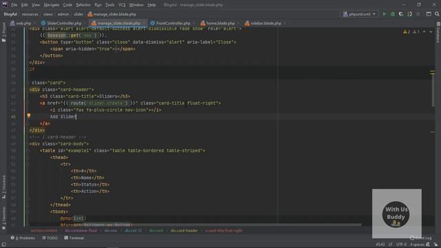 #slider #laravel #blog #news Slider Add & Show In Front Site.Also Active & Inactive.By With Us Budd