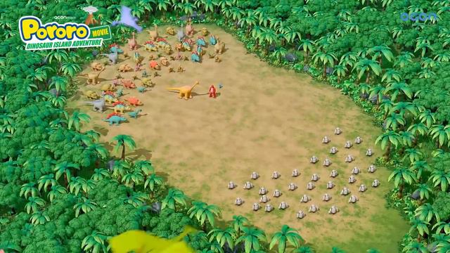 Pororo Dinosaur Island Adventure 10min Replay  Pororo movie clip  episode  Eddy  Poby  Robot