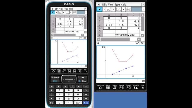 Classpad Fx-CP400 Spreadsheet