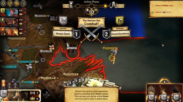 A Game Of Thrones: The Board Game Digital Edition | Tutorial: Hold the Wall | Gameplay Walktrough