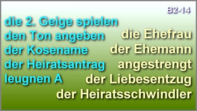 14. Словарный запас B2. Немецкий с Боженой Корн