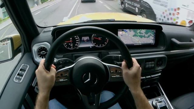 POV test drive  2020 Mercedes-Benz G 350 d - from city of Prague to village