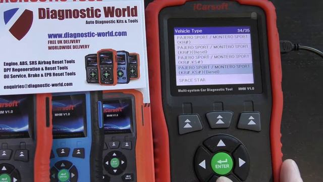 Mitsubishi Space Star Reset Engine Airbag ABS Best Diagnostic Tool MHM V1 0 ICarsoft How To