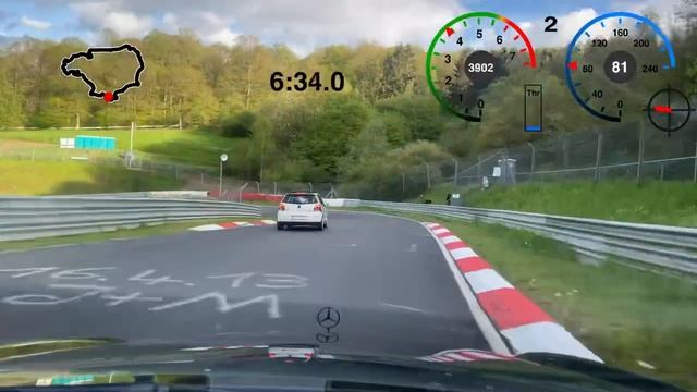 Mercedes CLK 430 From Spain On Nürburgring Nordschleife, Second Lap 10-5-23 Raining DAY