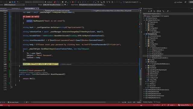 WebApi Identity - Ep28: Reset Password