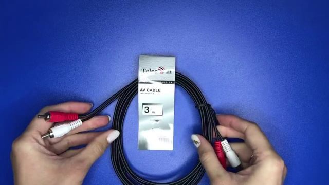 Кабель 2RCA-2RCA 3m,Telecom черный соединительный.mp4