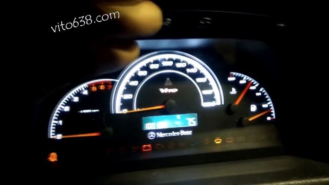 Пересвет щитка приборов Vito 638.  Стилизация панели приборов