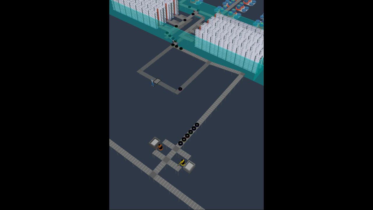 Цифровой двойник производства в Anylogic. Оптимизация. Поиск узких звеньев #Shorts