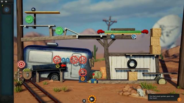 ? Crazy Machines 3: ? Level #12 - Easy - Gears, Ropes And Balloons: Golden Gears