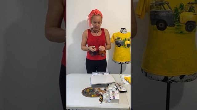 Мастер класс. Роспись футболки. Делориан