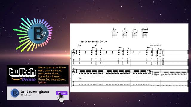 Beginner Guitar Riffs: Survivor - Eye Of The Tiger (Bounty)⎮ Jamtrack Gitarre Mit Tabs!