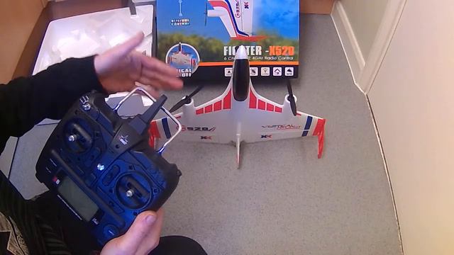 XK-X520 Vertical 6 Channel R/C Fighter Plane Unboxing Review(part 1)
