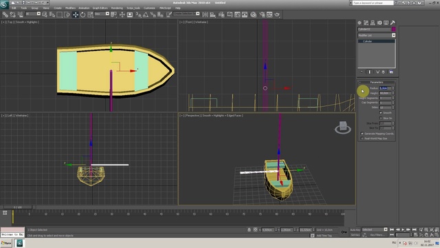 3d Max Кораблик на волнах. Часть 1: Моделинг 