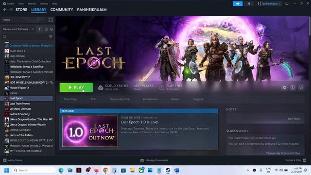 Last Epoch: Fix Can't Switch To Offline Mode From The Main Menu/Fix Can't Enter Offline Mode (Steam