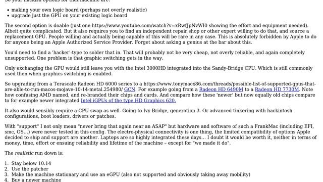 Apple: How Can I Upgrade My GPU For My Early 2011 17