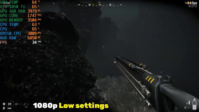 Death In The Water 2 | GTX 1050 Ti | Core 2 Quad Q9550 Overclocked. Performance Test. Low End PC