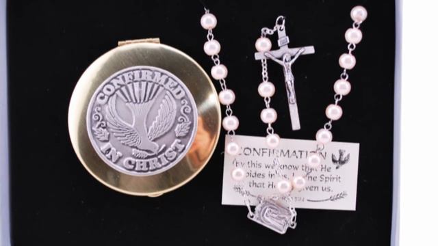 Confirmation Rosary Box Set - Pearl Rosary