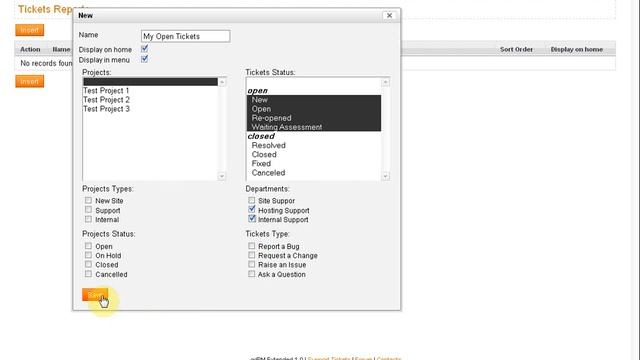 QdPM-EX: Ticket Reports