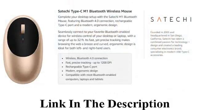 Satechi Aluminum M1 Bluetooth Wireless Mouse With Rechargeable Type-C Port - Compatible Full Review
