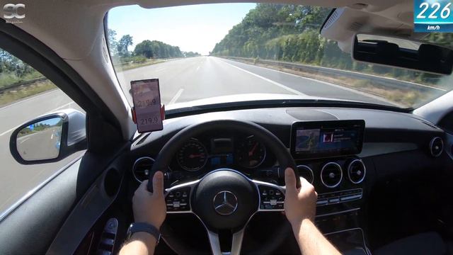 Mercedes-Benz C220d T (2019) On German Autobahn - POV Top Speed Drive
