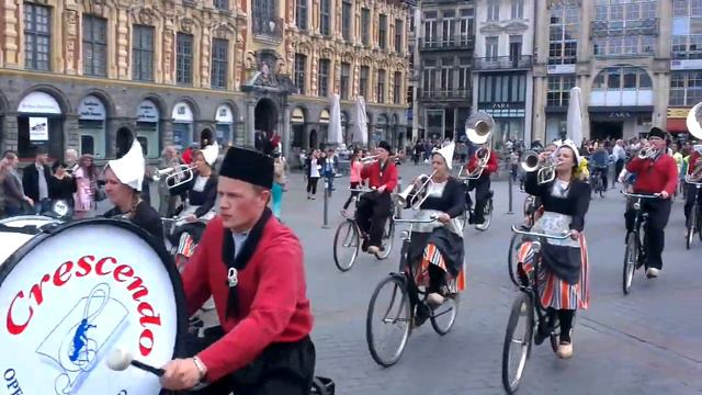 Funny Orchestra On Bycicles