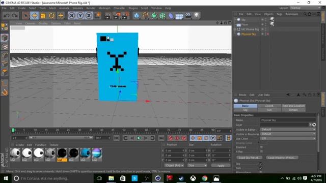Minecraft Phone Rig For Cinema 4D || Free Download ||