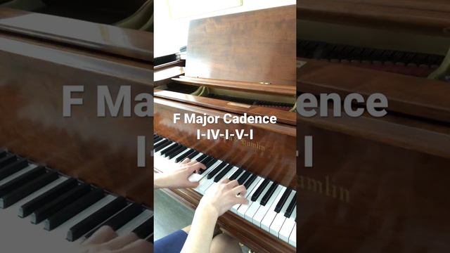 F Major Cadence I-IV-I-V-I Piano Correct Fingerings & Hand Position