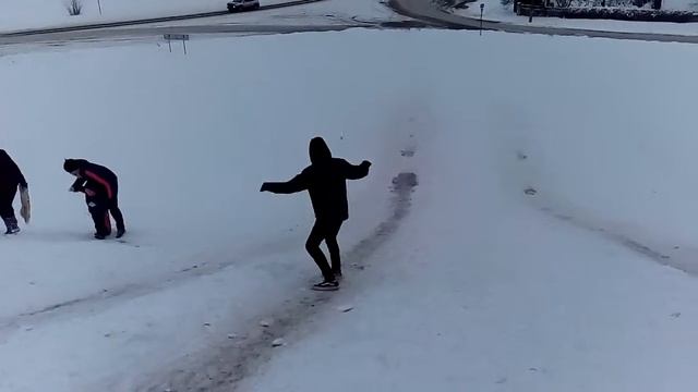 Почти удачно скатился с горы