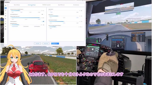 [レースシム]iRacing_FFBセッティングガイド_MOZA R16 ホイールベース