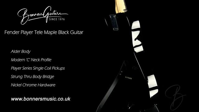 Fender Player Tele Maple Black Guitar | Bonners Guitar Store