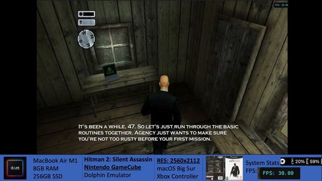 M1 MacBook Gaming - Hitman 2: Silent Assassin - GameCube - Emulation