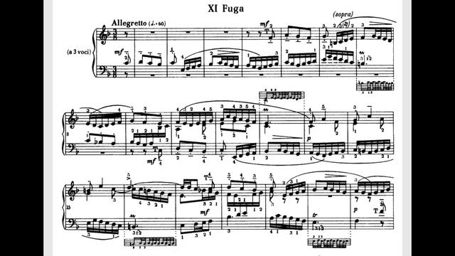 Иоганн Себастьян Бах ХТК 1 том Фа мажор J.S.Bach Prelude And Fugue In F Dur (major) Notes, ноты