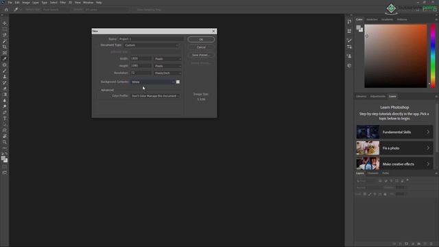 Interfaces Of Adobe Photoshop | Adobe Photoshop | Tutorials Point