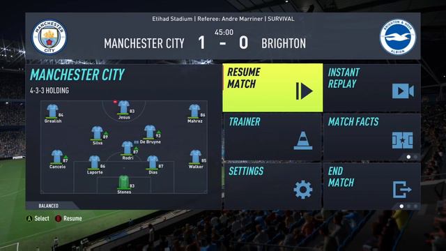 FIFA 22 House Rules [survival] Manchester City Vs Brighton