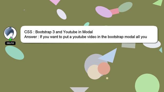 CSS : Bootstrap 3 And Youtube In Modal