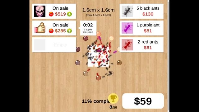 создаём картины спомощью муравьёв Ant Art Tycoon