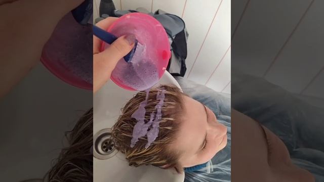 мелирование в процессе работы