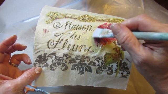 DIY Decoupaged Aged French Box